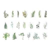 Scrapbooking samolepky - Listky a kvety 01, 40 kusov
