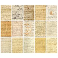 Scrapbooking dekorativní papír pro decoupage - Písmo, 30 kusů