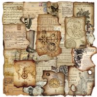 Scrapbooking samolepky s opáleným efektom - Námornícke, 50 kusov