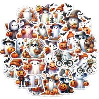 Scrapbooking samolepky duchové a dýně - Halloween, 50 kusov
