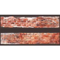 Scrapbooking plastové Washi pásky s motívom kamennej steny - Červená, 2 metre