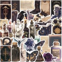 Scrapbooking temné samolepky - 50 kusů