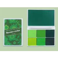 Scrapbooking paleta inkoustových farieb - Sedem odtieňov zelených