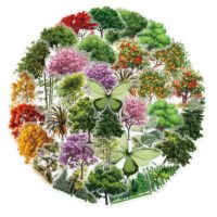 Scrapbooking lesné samolepky - 50 kusov