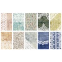 Scrapbooking vintage dekoratívny krajkový papier - Vzor C, 30 listov