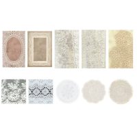 Scrapbooking vintage dekoratívny krajkový papier - Vzor E, 30 listov