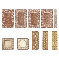 Scrapbooking vintage dekoratívny krajkový papier - Vzor F, 30 listov