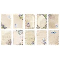 Scrapbooking veľké krajkové dekoratívne papiere - 10 kusov, vzor A