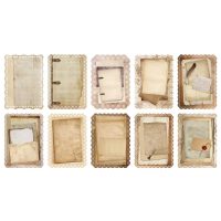 Scrapbooking veľké krajkové dekoratívne papiere - 10 kusov, vzor C