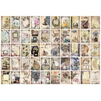 Scrapbooking blok dekoratívnych papierov so vzormi - 100 listov, vzor H