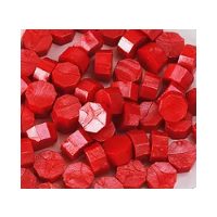 Scrapbooking korálkový pečatný vosk - Červený A8, 100 kusov