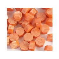 Scrapbooking korálkový pečatný vosk - Oranžový A7, 100 kusov