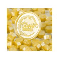 Scrapbooking korálkový pečatný vosk - Žltobílý B6, 100 kusov