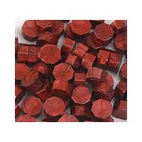 Scrapbooking korálkový pečenný vosk - Rubínovo červený D1, 100 kusov