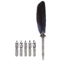 Scrapbooking súprava písacieho perá a náhradných hrotov - Tmavoblé