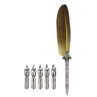 Scrapbooking sada písacieho brka a náhradných hrotov - Žlté