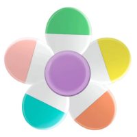 Scrapbooking zvýrazňovač a spinner - 5 v 1, pastelové farby