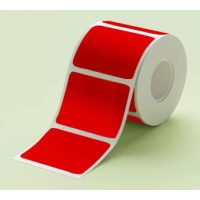 Scrapbooking role samolepiacich štítkov do termotlačiarne - Červené, 40 x 30 mm