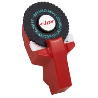 Scrapbooking štítková raznica s príslušenstvom - Červená, dve pásky