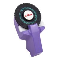 Scrapbooking štítková raznica s príslušenstvom - Fialová, dve pásky