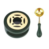 Scrapbooking sada na tavenie pečatného vosku - Zelená