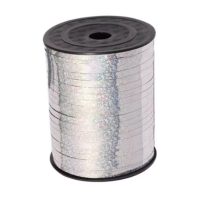 Scrapbooking tenká třpytivá stuha - Stříbrná, 460 metrov