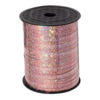 Scrapbooking tenká třpytivá stuha - Růžová, 460 metrov