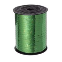 Scrapbooking tenká trpytivá stuha - Zelená, 460 metrov