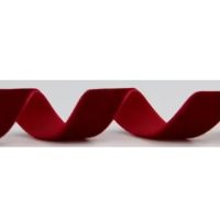 Scrapbooking široká sametová stuha - Tmavo červená, V070