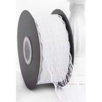 Scrapbooking široká krajka - Biela, 45 metrov