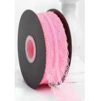 Scrapbooking krajka - Svietivo ružová, 45 metrov