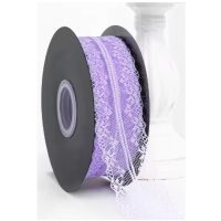 Scrapbooking krajka - Svetle fialová, 45 metrov