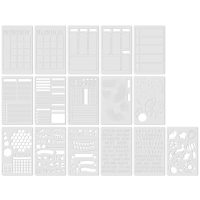 Scrapbooking sada šablón na kreslenie - Biela, 16 kusov