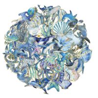 Scrapbooking samolepky - Morský svet, 50 kusov