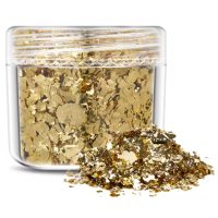 Scrapbooking dekoratívne vložky z metalickej fólie - Zlatá, JB02