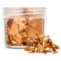 Scrapbooking dekoratívne vložky z metalickej fólie - Ružová zlatá, JB03