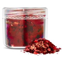 Scrapbooking dekoratívne vložky z metalickej fólie - Červená, JB07