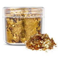 Scrapbooking dekoratívne vložky z metalickej fólie - Zlatá, JB12