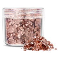 Scrapbooking dekoratívne vložky z metalickej fólie - Ružová zlatá, JB13