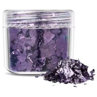 Scrapbooking dekoratívne vložky z metalickej fólie - Fialová, JB14