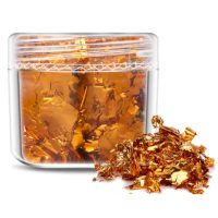 Scrapbooking dekoratívne vložky z metalickej fólie - Oranžová, JB22