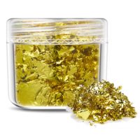 Scrapbooking dekoratívne vložky z metalickej fólie - žltá, JB24