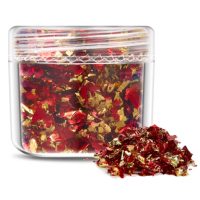 Scrapbooking dekoratívne vložky z metalickej fólie - Červeno zlatá, JB27