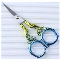 Scrapbooking kovové nůžky s fénixem - Žluto modré