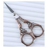 Scrapbooking kovové nůžky s fénixem - Červená meď