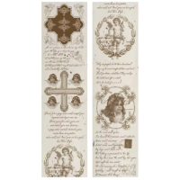 Scrapbooking Vintage lepiaca páska - Text, 06