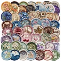 Scrapbooking samolepky - Imitácia pečatného vosku, 104 kusov