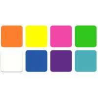 Scrapbooking samolepiace bloky - Fluorescenčné farby, 8 blokov