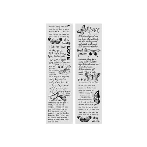 Foto - Scrapbooking plastové Washi pásky - Love, A
