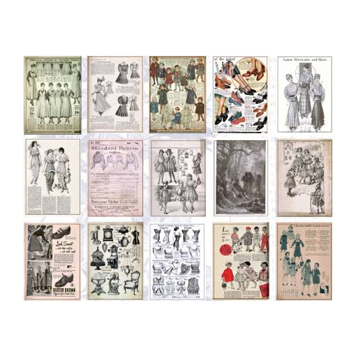 Foto - Scrapbooking dekoratívny papier v bloku - Typ B, 60 kusov